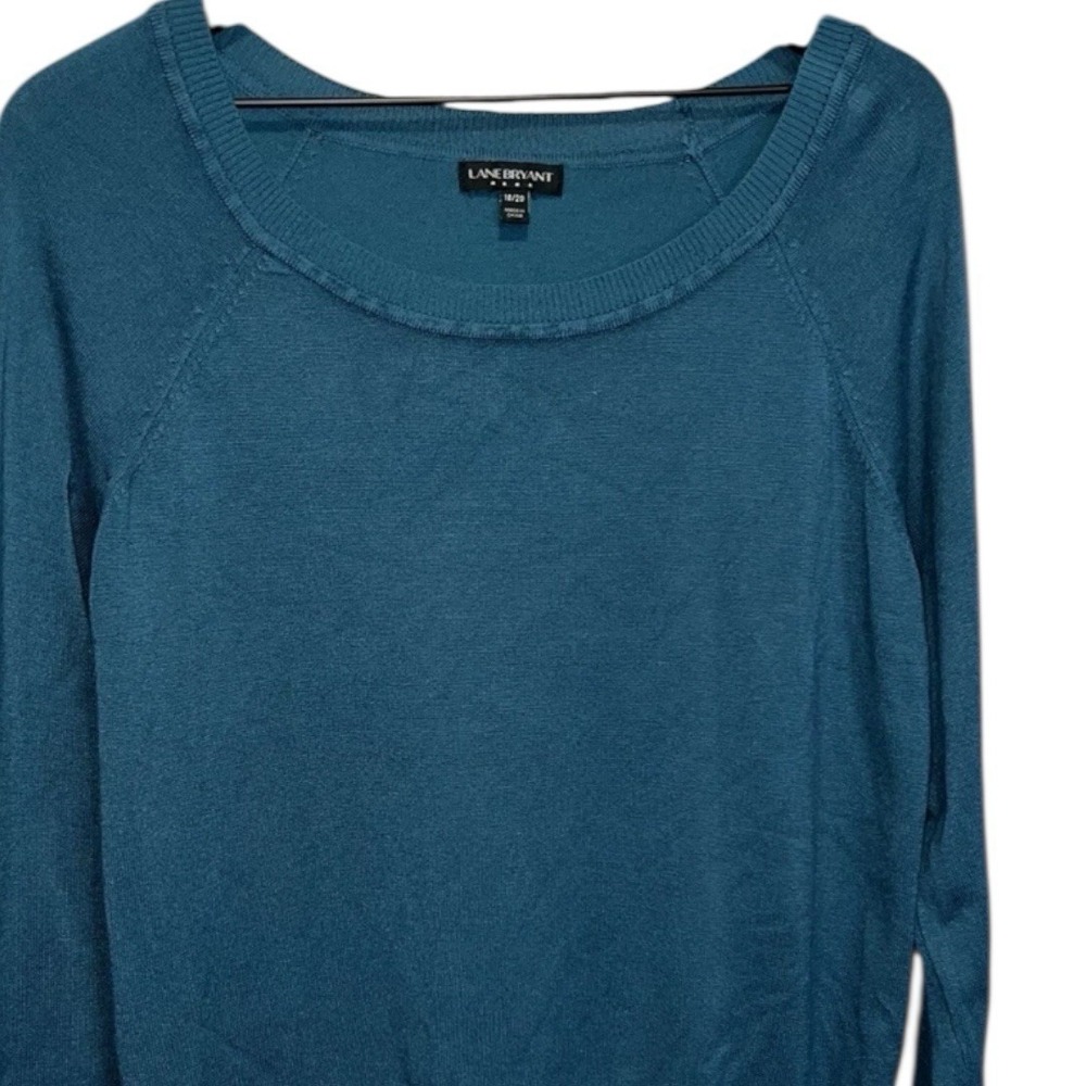 Lane Bryant Teal Split Hem Pullover Sweater Plus Size 18/20